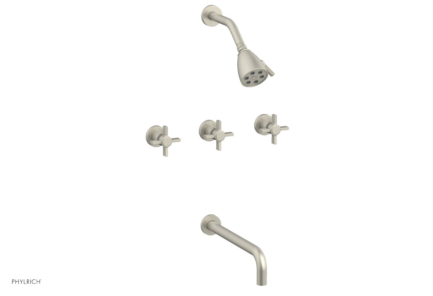 Premium 3-Handle Tub and Shower Faucet Set with 12