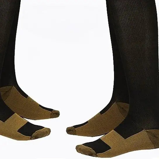Copper Infused Compression Socks for Women & Men - 15-20 mmHg Graduated Support Socks, Lightweight & Breathable for All-Day Wear - Ideal for Travel, Running, Nursing & Circulation Support