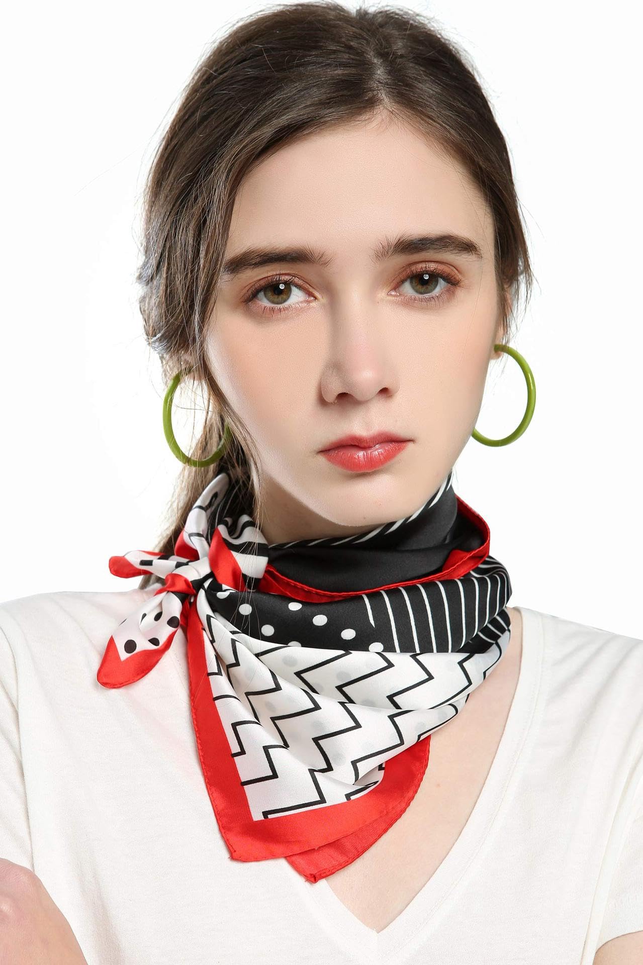 MEANBEAUTY 27.5 Inch Square Silk-Like Head Scarf for Women - Satin Bandana Headwrap & Neck Scarf - Perfect for Church, Beach, Fashion & Hair Protection