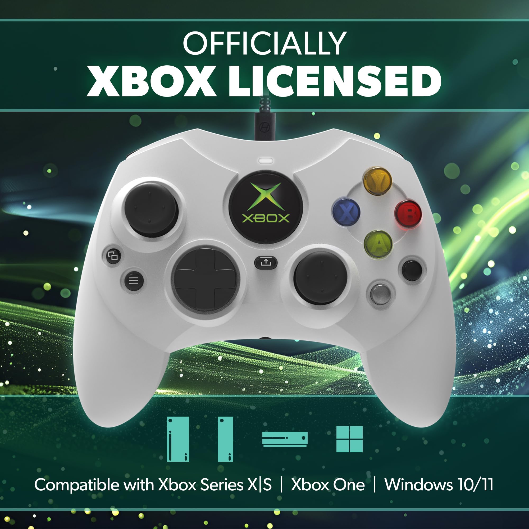 Hyperkin DuchesS Wired Controller for Xbox Series X|S - Officially Licensed White Gamepad with Hall Effect Sticks, 3.5mm Audio Jack & Impulse Triggers | Compatible with Xbox One, Windows 10/11 PC | Plug & Play | Perfect for Competitive Gaming & Long Play Sessions