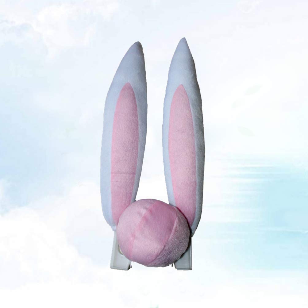 Amosfun 3-in-1 Christmas Bunny Car Decorations Kit - Easter Vehicle Accessories for Auto, Truck & SUV - Perfect for Holiday Road Trips & Seasonal Celebrations