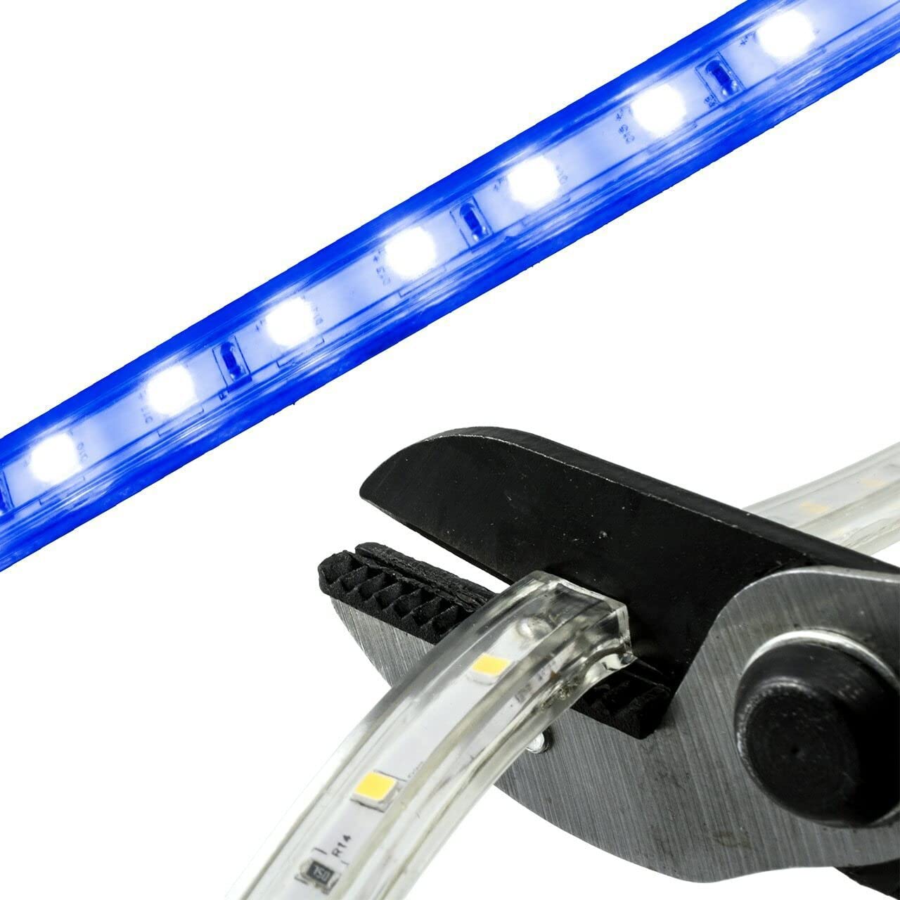 Blue LED Strip Light - 120V High Output SMD 3528 - 31.16ft Custom Cuttable - Perfect for Home Decoration, Under Cabinet Lighting, and Party Ambiance