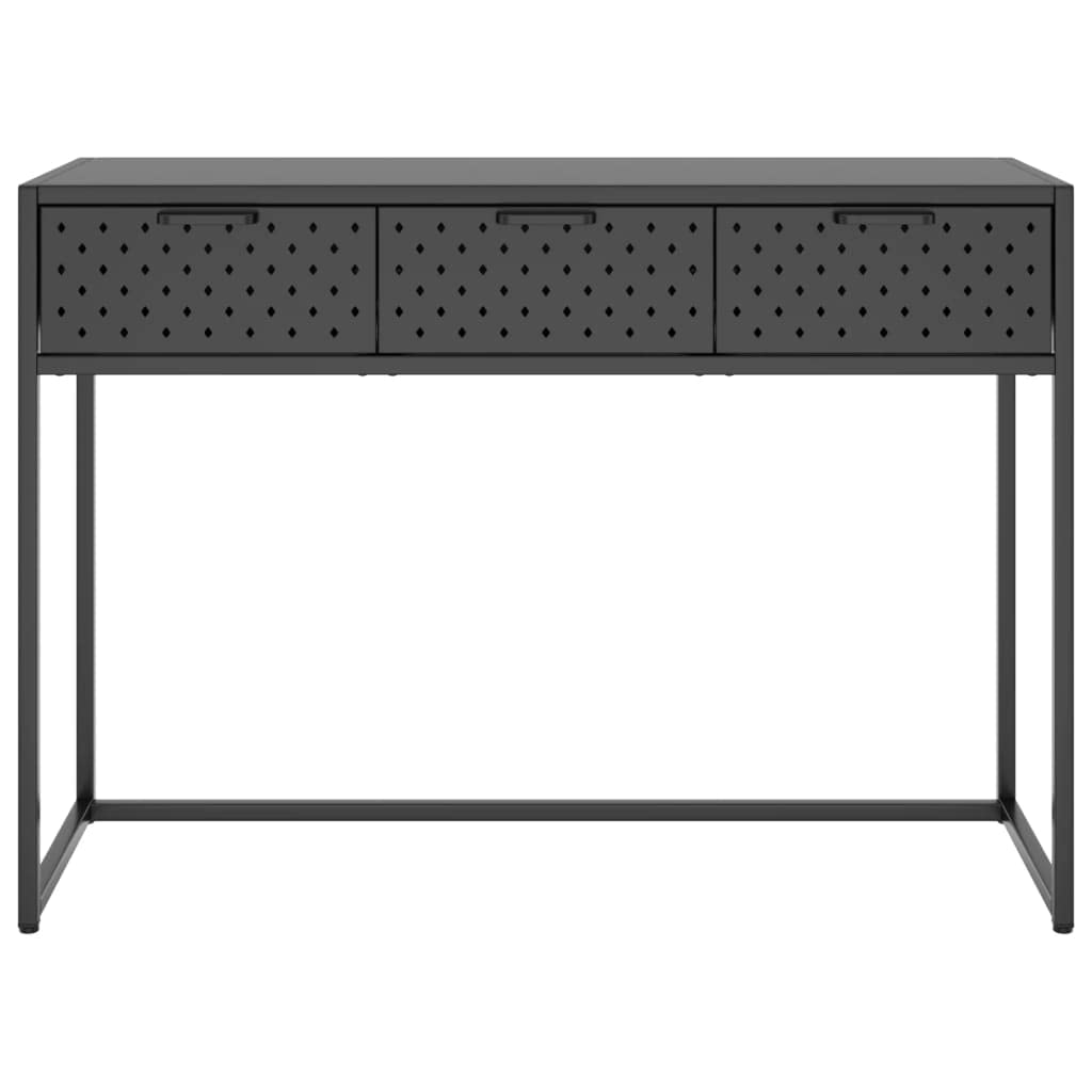 Anthracite Console Table with Drawers - 41.7