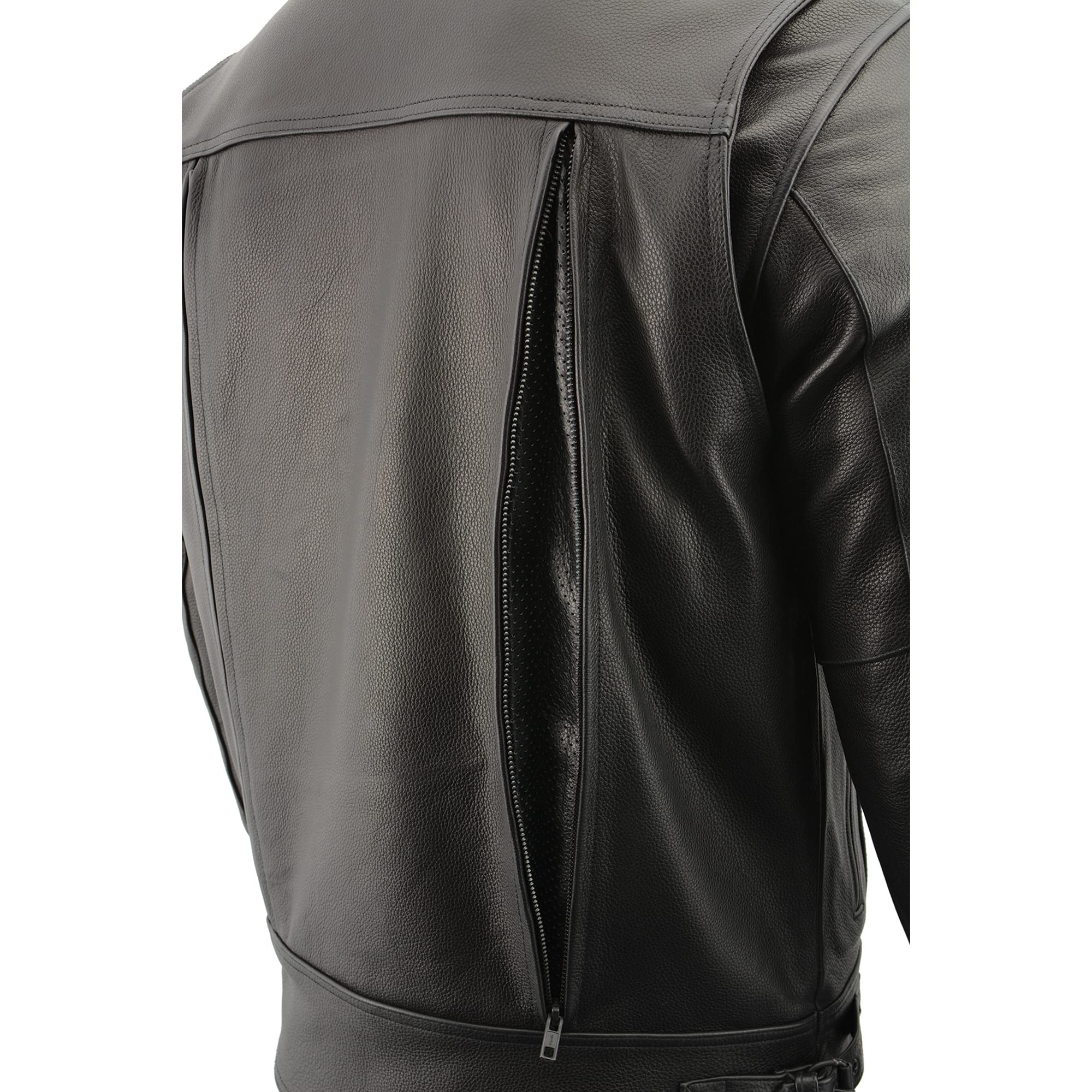Milwaukee Leather Men's Black Utility Pocket Motorcycle Jacket – Durable & Stylish for Riding, Outdoor Adventures & Casual Wear