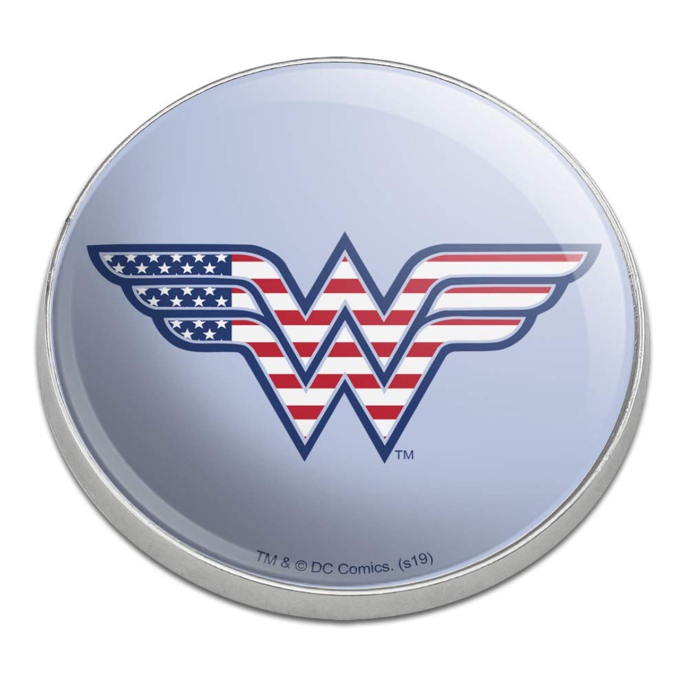 Wonder Woman USA American Flag Logo Premium Metal Golf Ball Marker - Perfect for Golf Tournaments, Gifts & Collectibles