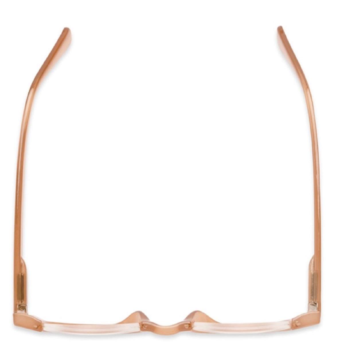 Shay Colorful Semi-Rimless Reading Glasses +2.25 Magnification in Tan - Lightweight Half Frame Readers for Women & Men - Perfect for Reading Books, Using Phones, and Computer Work