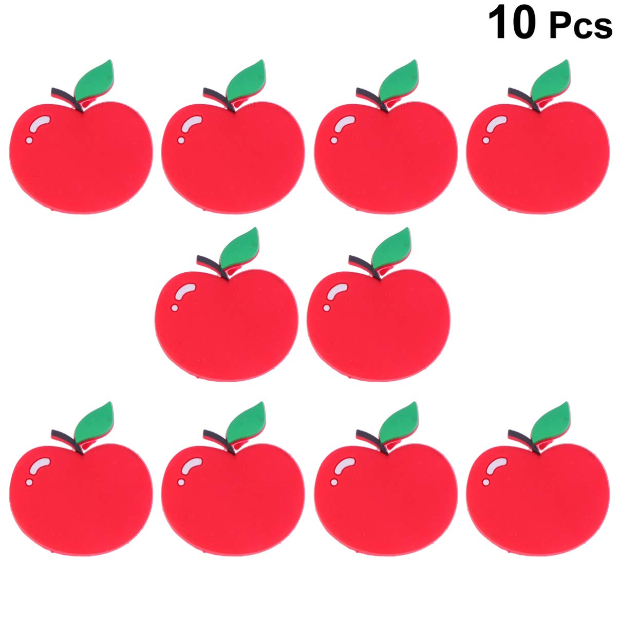 10pcs 3D Fruit Refrigerator Magnets Set - Apple Shaped Educational Toys for Toddlers, Fun Fridge Decor & Learning Tool for Kids' Kitchen Play