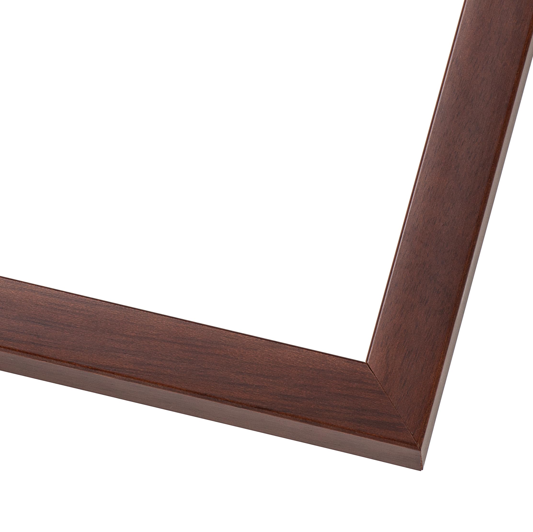 CountryArtHouse 35x23 Inch Solid Wood Picture Frame in Rich Mahogany Brown - Includes UV Acrylic Plexiglass, Acid-Free Foam Backing & Hanging Hardware - Perfect for Wall Art, Family Photos, and Home Decor Display