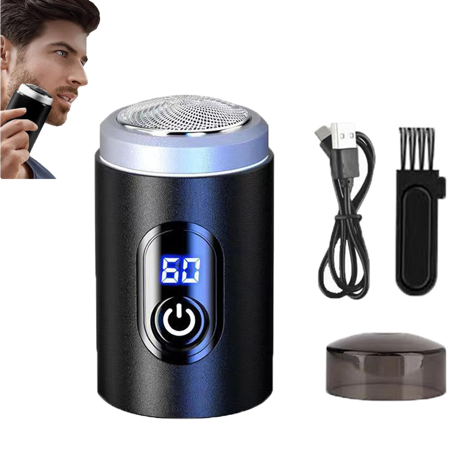 Newest Unisex Mini Portable Electric Shaver - 2-in-1 USB Rechargeable Facial & Body Hair Trimmer, Pocket-Sized Travel Shaver with Washable Design | Perfect for Travel, Gym, and On-the-Go Grooming