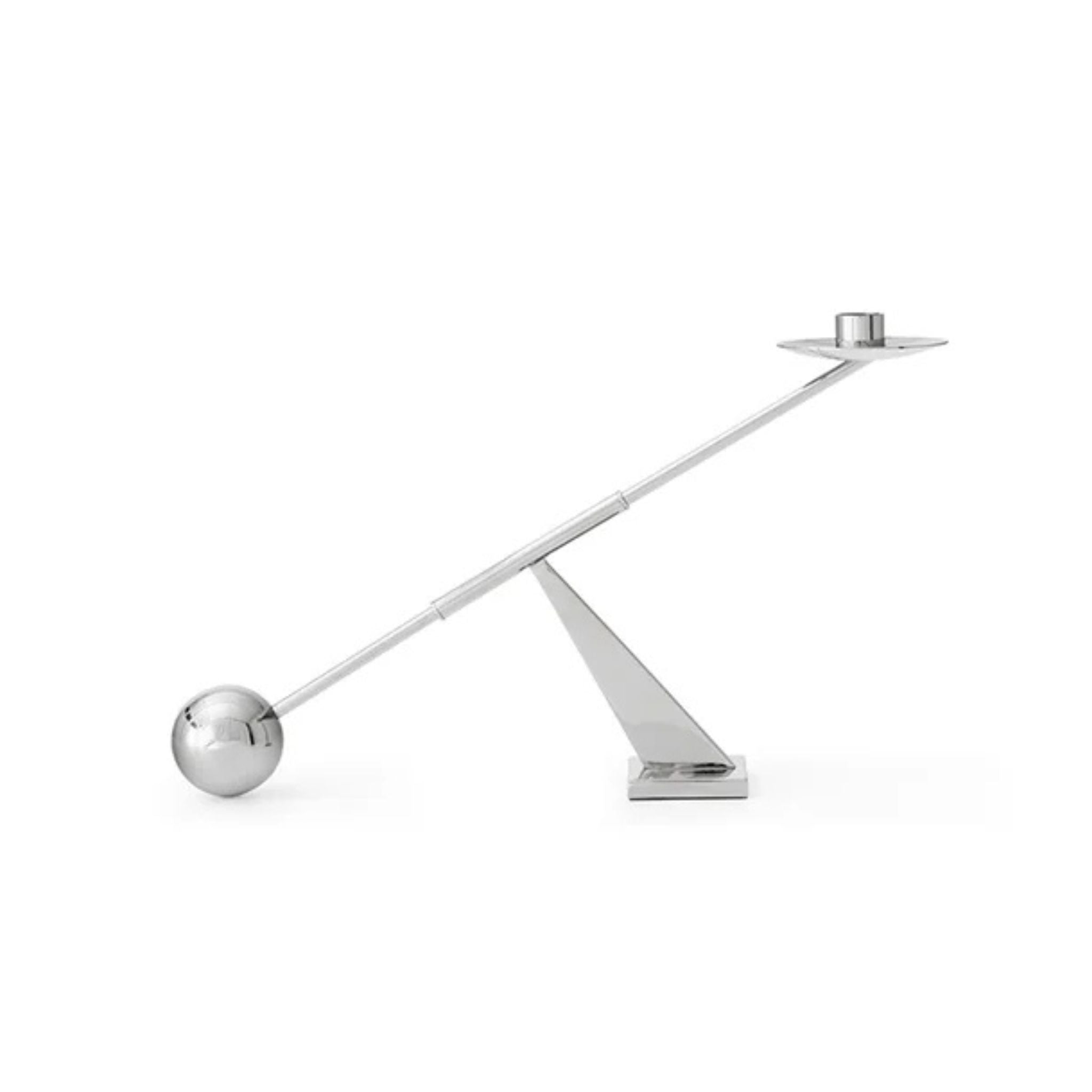 AUDO CPH Interconnect Modern Candle Holder - 42.5cm Wide Stainless Steel Design for Dining Table, Wedding Centerpiece & Home Decor