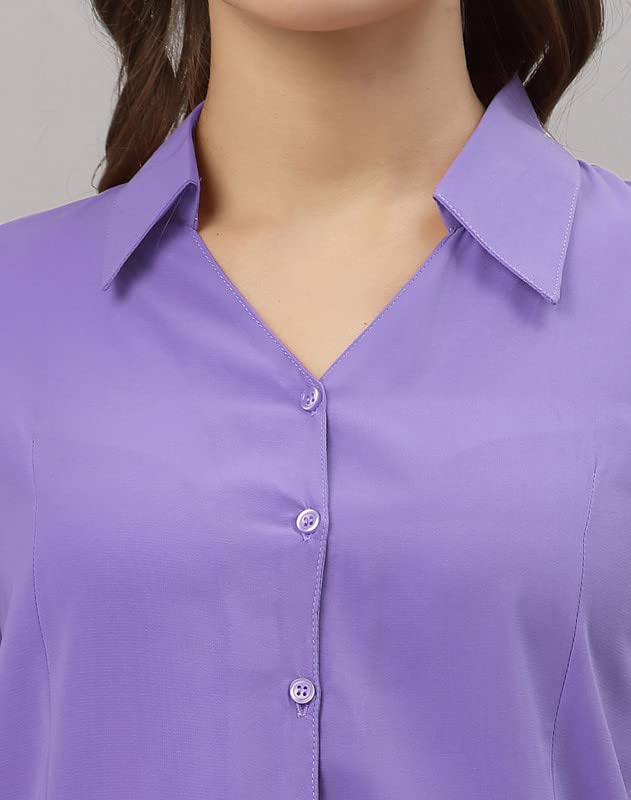 Selvia Women's Solid Color Regular Fit Casual Shirt - Perfect for Office Wear, Daily Outfits & Business Casual Occasions