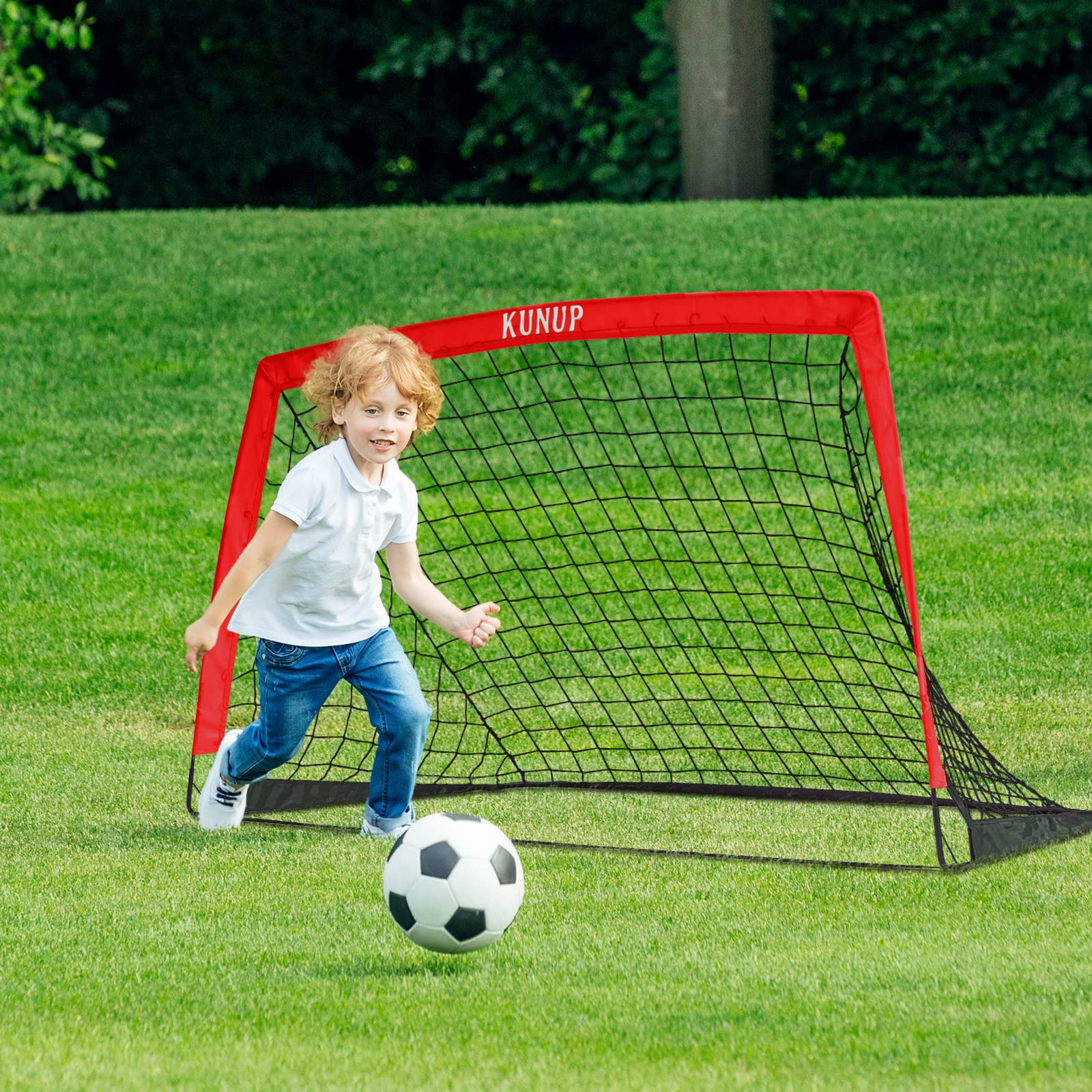 Best Foldable Soccer Goals for Kids & Adults - 5x3, 6x4, 9x5FT Portable Soccer Nets with Carry Bag - Perfect for Backyard Training, Youth Soccer Practice & Outdoor Sports Games