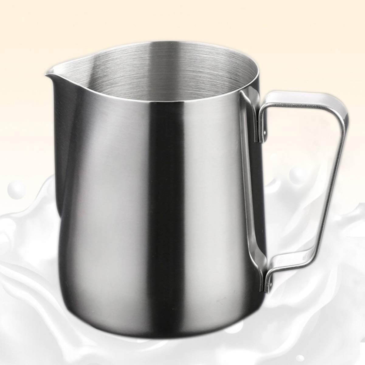 DOITOOL Stainless Steel Milk Frothing Pitcher with Handle - Barista Grade Milk Pouring Cup for Latte Art, Coffee, Hot Chocolate & Cappuccino - Perfect for Home & Professional Use