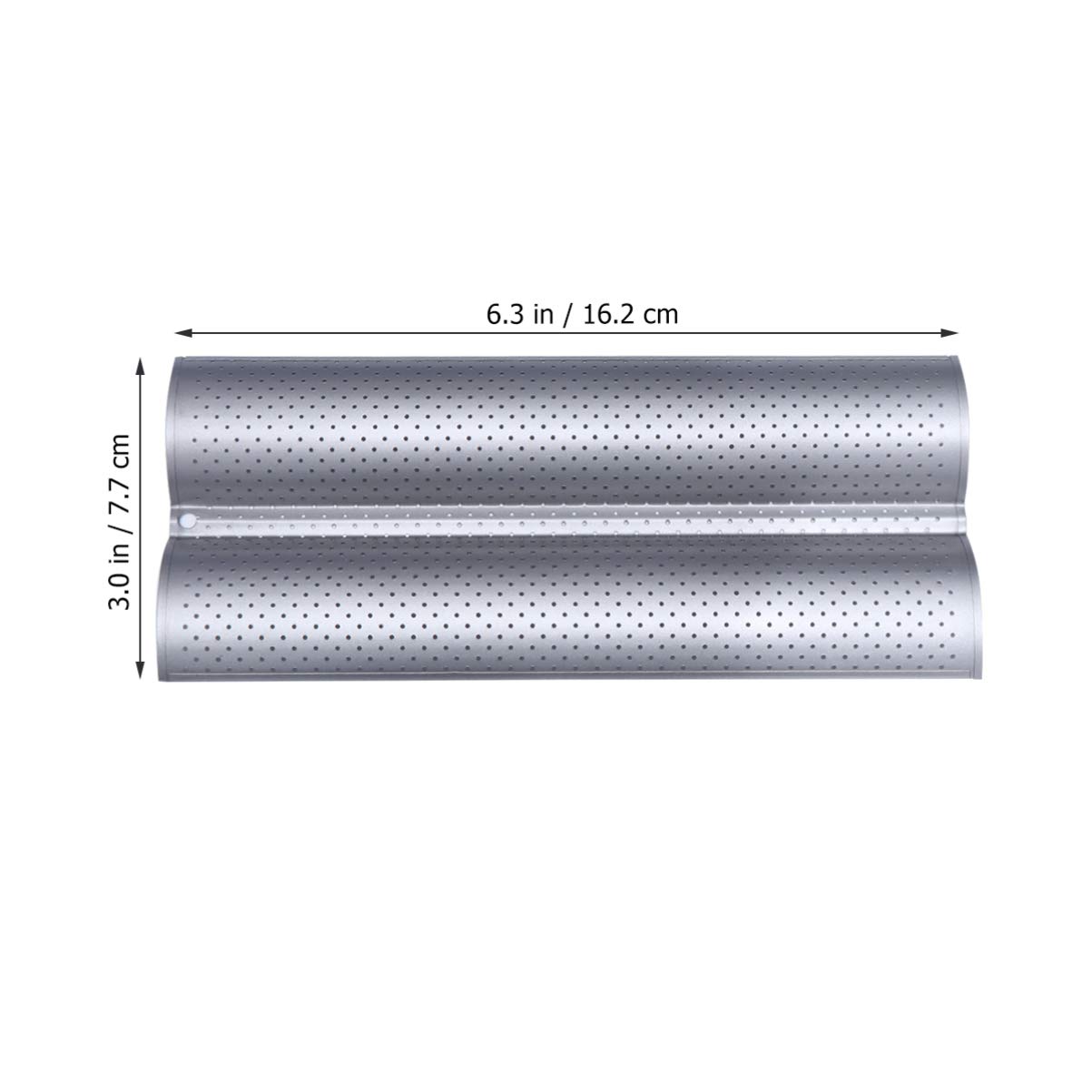 Hemoton Nonstick Perforated Bread Pan Set - 2 Pack Waved Loaf Baking Tray Mold for Homemade Bread, Sandwich & Toast | Small Silver | Perfect for Home Kitchen, Baking Enthusiasts & Gift Giving