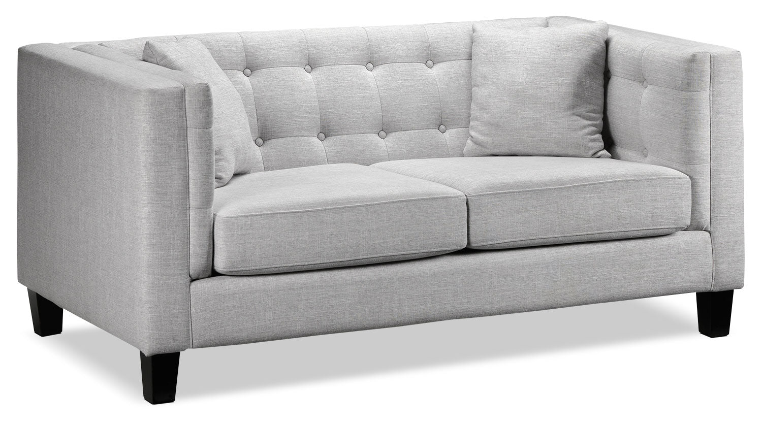 Astin Sofa Set - Grey Loveseat & Chair and a Half | Modern Living Room Furniture for Small Spaces | Perfect for Apartments, Condos & Cozy Homes