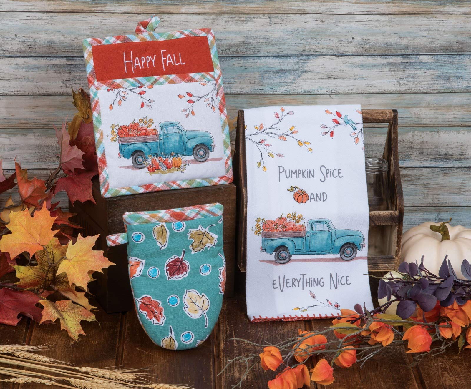 Fall Leaves Oven Mitt - Heat Resistant Kitchen Gloves for Baking, Cooking, and Grilling - Perfect for Thanksgiving, Christmas, and Holiday Baking