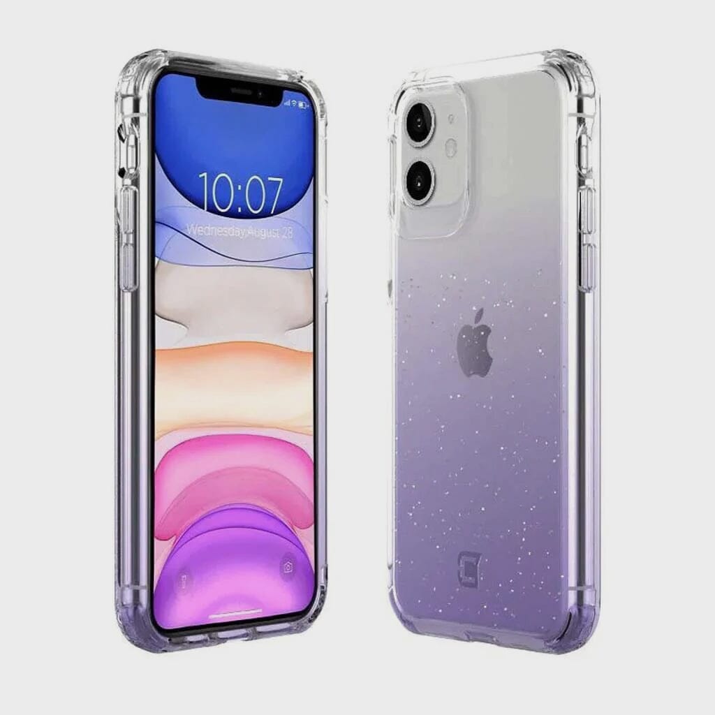 iPhone 12 Mini Clear Sparkle Glitter Phone Case - Slim Protective Cover with Transparent Design for Everyday Use & Special Occasions