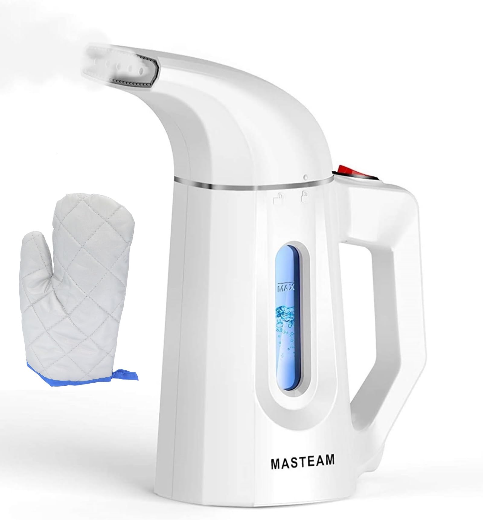Portable Handheld Garment Steamer - 180ML Wrinkle Remover for Clothes, Hats & Fabrics | Fast Heating, Auto Shut-Off Safety | Perfect for Home, Travel & Office Use (White)