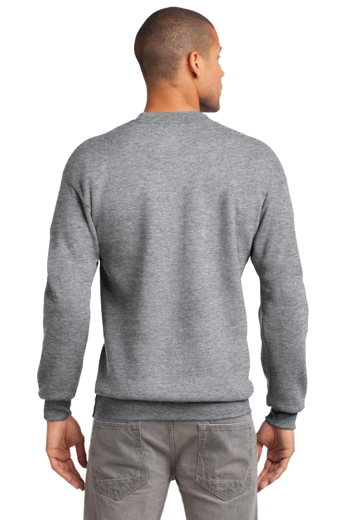 Port & Company Men's Tall Ultimate Crewneck Sweatshirt - Soft Cotton Blend, Comfort Fit, Long Torso Design - Perfect for Casual Wear, Workouts & Layering in Cool Weather
