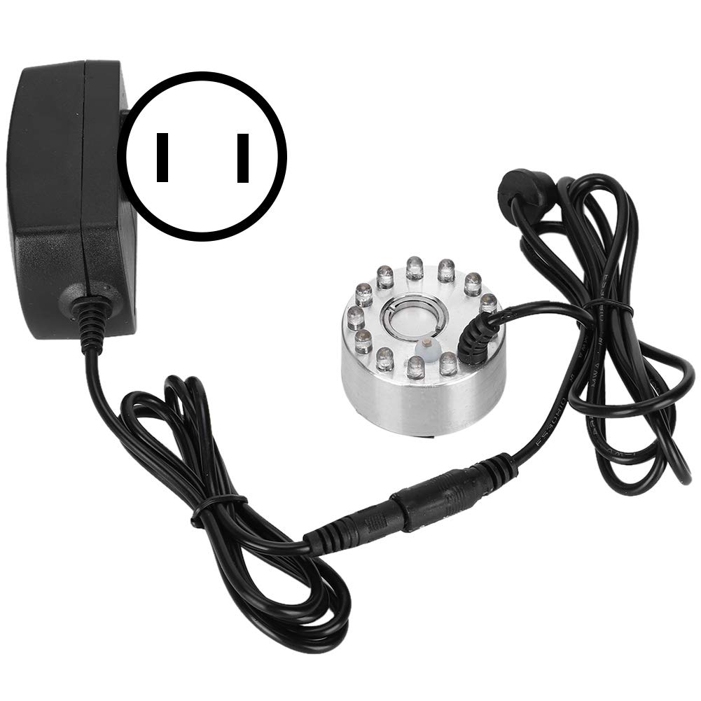 Haofy Mini Fog Mist Maker with 12 LED Lights - Portable Water Fountain Atomizer for Home Decor, Office & Garden Landscaping (US Plug) | Perfect for Indoor Plants, Aquariums & Relaxation Spaces