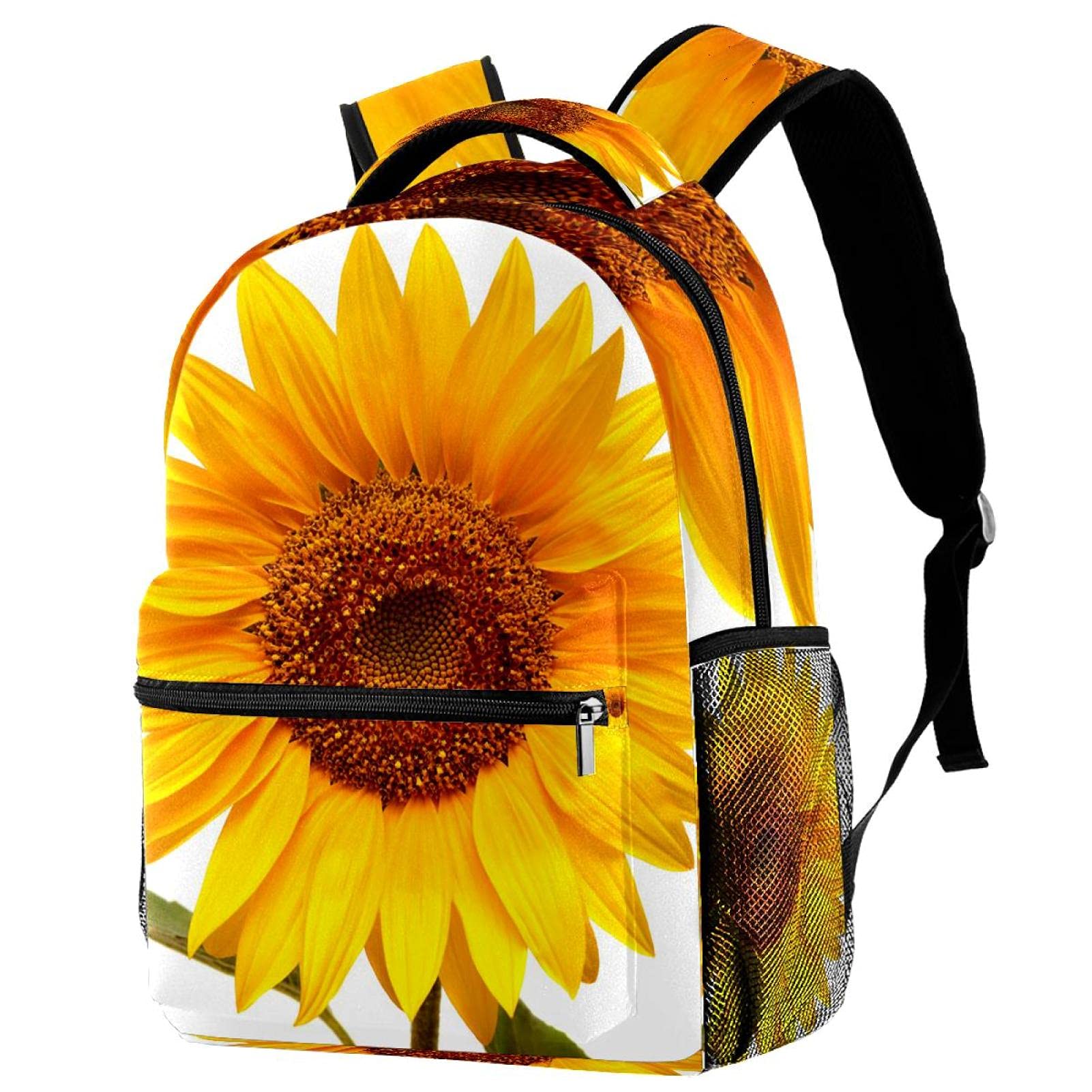 Stylish Sunflower Print Women's Casual Daypack Backpack - High Capacity Bookbag for Travel, Work & School | Lightweight Rucksack with Comfortable Shoulder Straps for Everyday Use