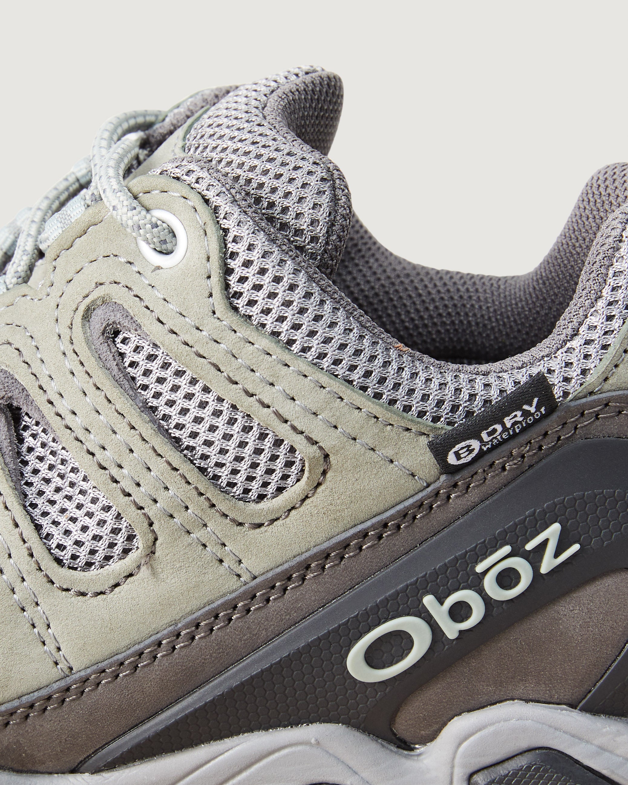 Women's Oboz Sawtooth II Low Waterproof Hiking Shoes - Frost Gray/Sage - Lightweight Trail Running Shoes for Outdoor Adventures & Hiking