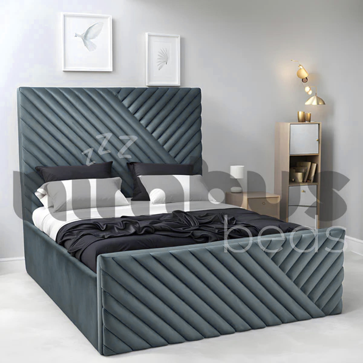 Premium Fraser Bed Frame - Queen Size, Sturdy Metal Platform with Wooden Slats, Noise-Free Support - Perfect for Master Bedrooms, Guest Rooms & Modern Apartments