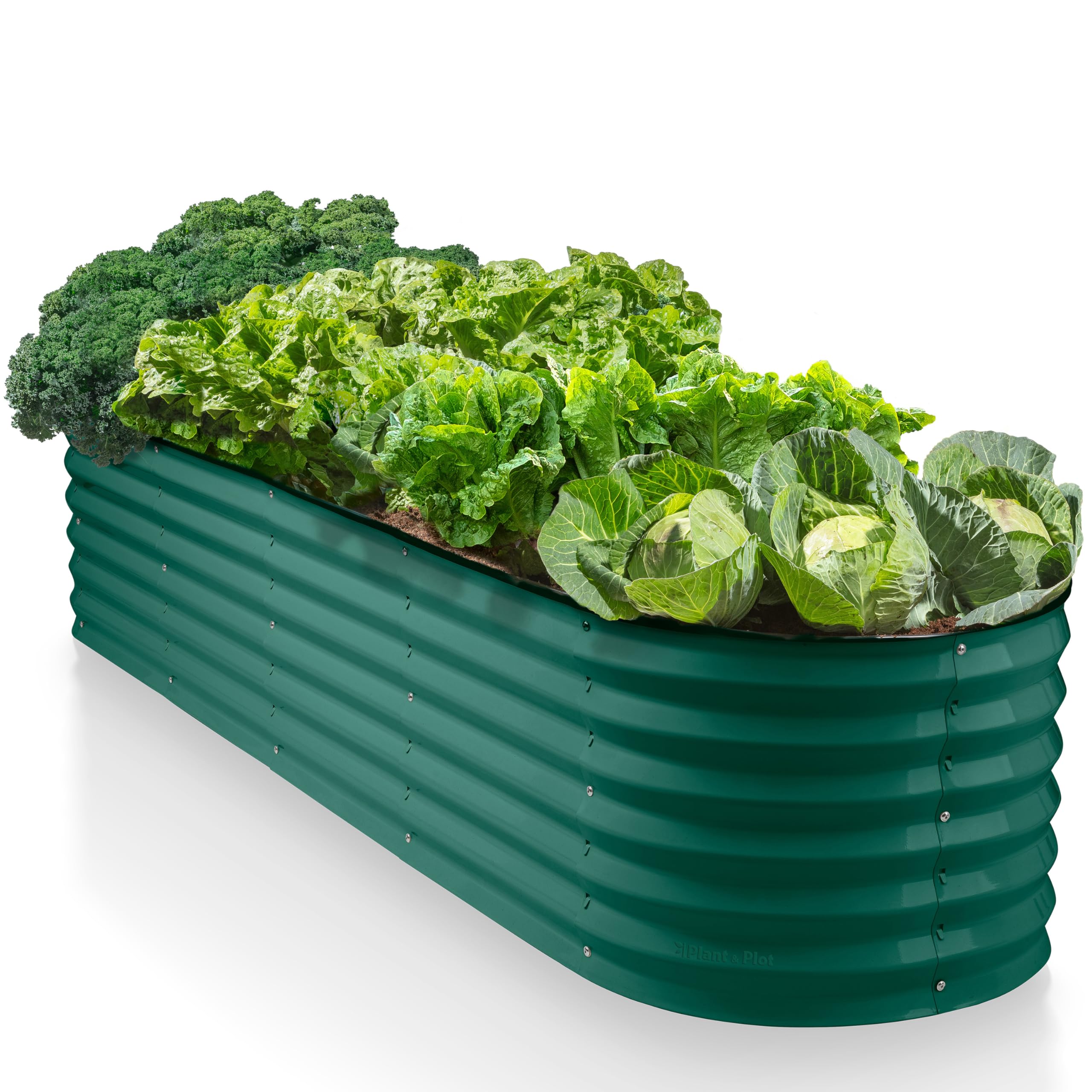 9-in-1 Galvanized Steel Raised Garden Bed Kit - 8×2×1.5 ft Modular Planter Box for Vegetables, Flowers & Herbs - 18