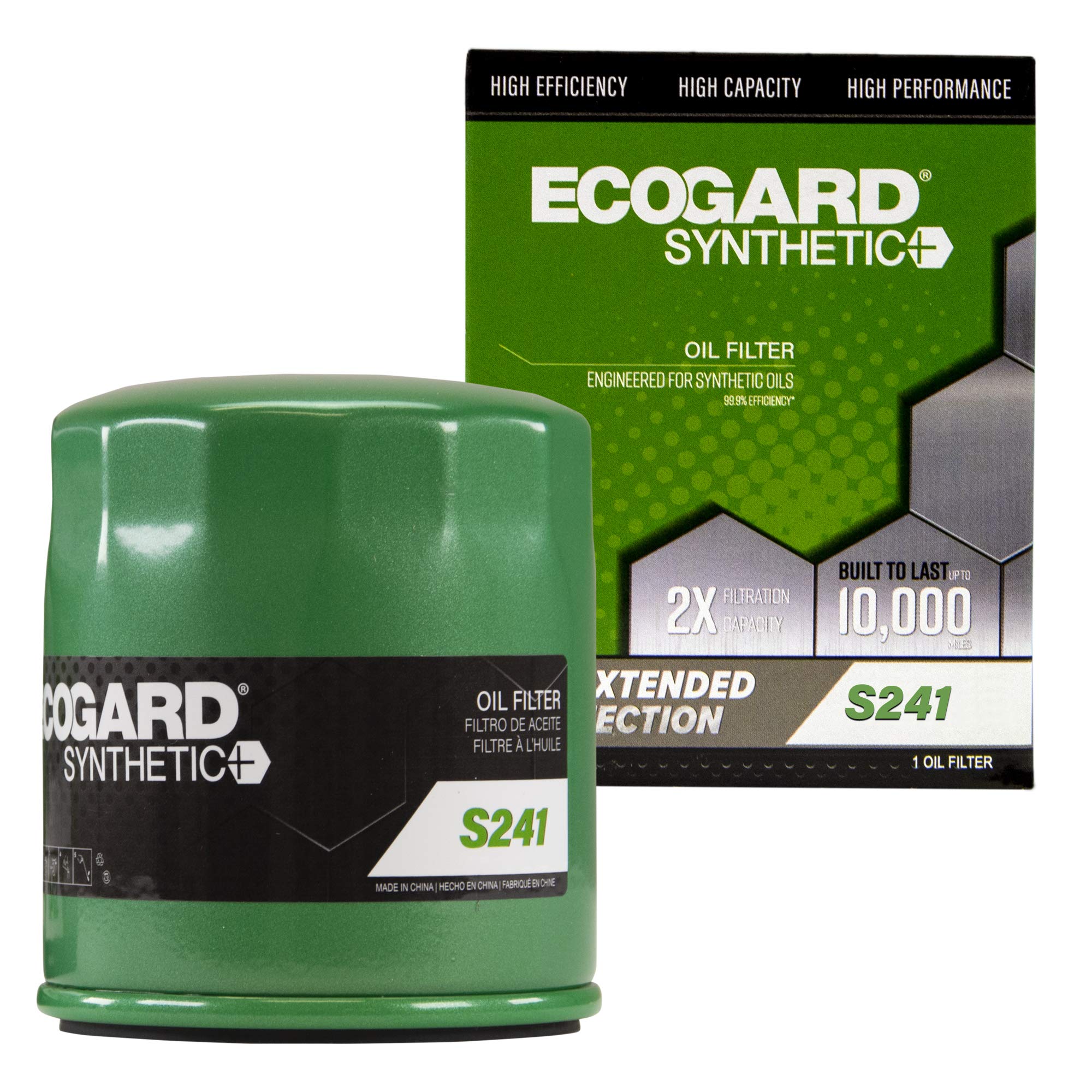 ECOGARD S241 Premium Spin-On Engine Oil Filter for Synthetic Oil - Compatible with Ford Focus 2.0L (2005-2018), Fusion 2.5L (2010-2020), Escape 2.0L/1.5L/2.5L (2009-2022) - High Performance Oil Filter for Smooth Engine Protection - Perfect for Daily Commuting, Highway Driving & Off-Road Adventures