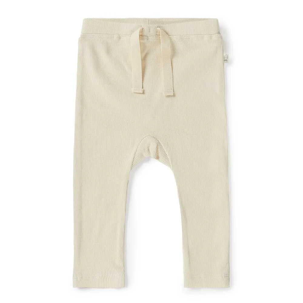 Snuggle Hunny Ribbed Organic Cotton Pants for Women - Soft & Comfortable Lounge Pants - Perfect for Yoga, Sleepwear & Relaxing at Home