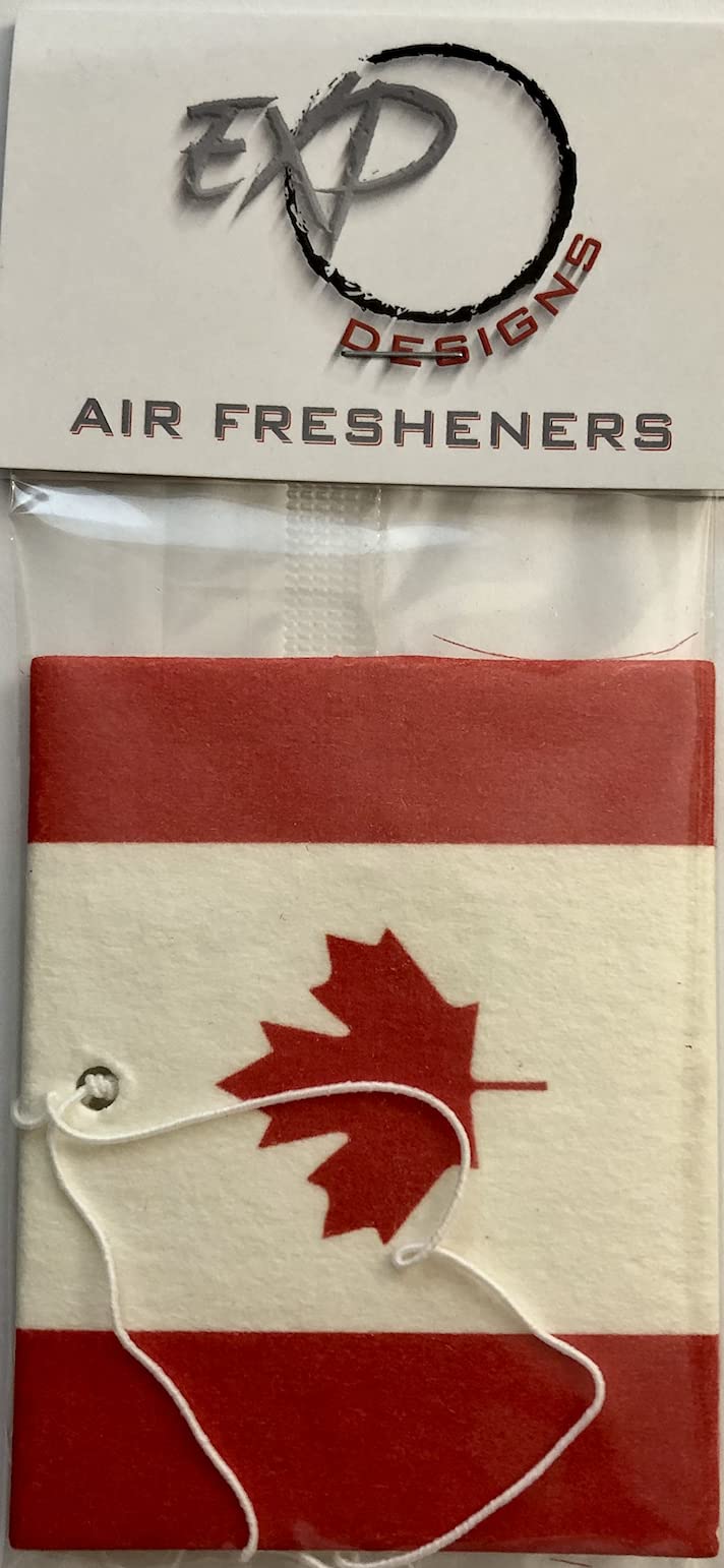 Canada Flag Car Air Freshener - Long-Lasting Fragrance for Vehicles, Home & Office | Patriotic Canadian Decor