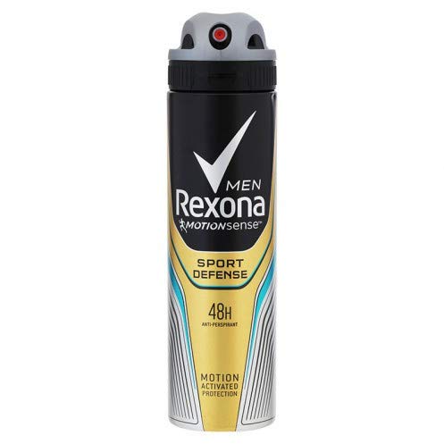 REXONA Men's Sports Defense Spray Deodorant 150ml - Long-Lasting Odor Protection for Active Men | Gym, Workout & Sports Essential | Fresh Scent for All-Day Confidence
