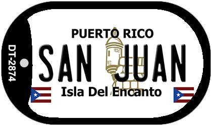 SMART BLONDE San Juan Puerto Rico Metal Novelty Dog Tag Necklace DT-2874 - Stylish Personalized Gift for Travel Lovers & Dog Tag Collectors