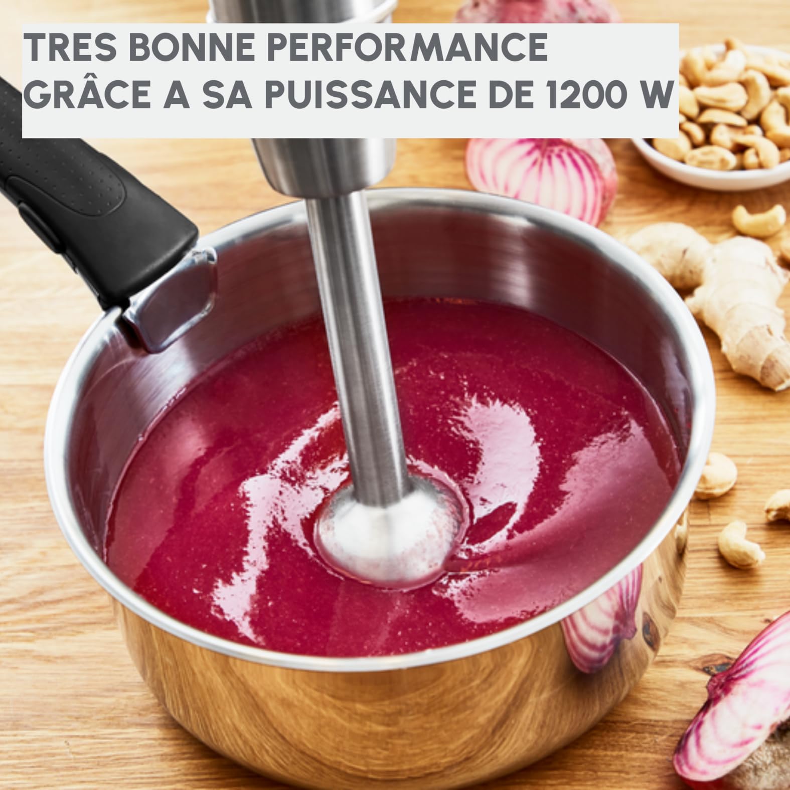 Moulinex Infinyforce Pro DD95JD10 1200W High-Performance Blender with Ergonomic Speed Control, Dishwasher-Safe Removable Parts - Perfect for Smoothies, Soups & Nut Butters