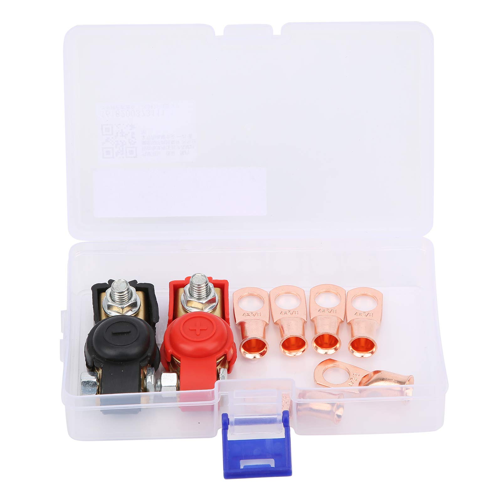 Heavy Duty Copper Battery Terminal Clamps Connectors Kit - Universal Positive & Negative Terminals for Car, Van, Truck - Corrosion-Resistant Vehicle Battery Accessories for Reliable Power Connection