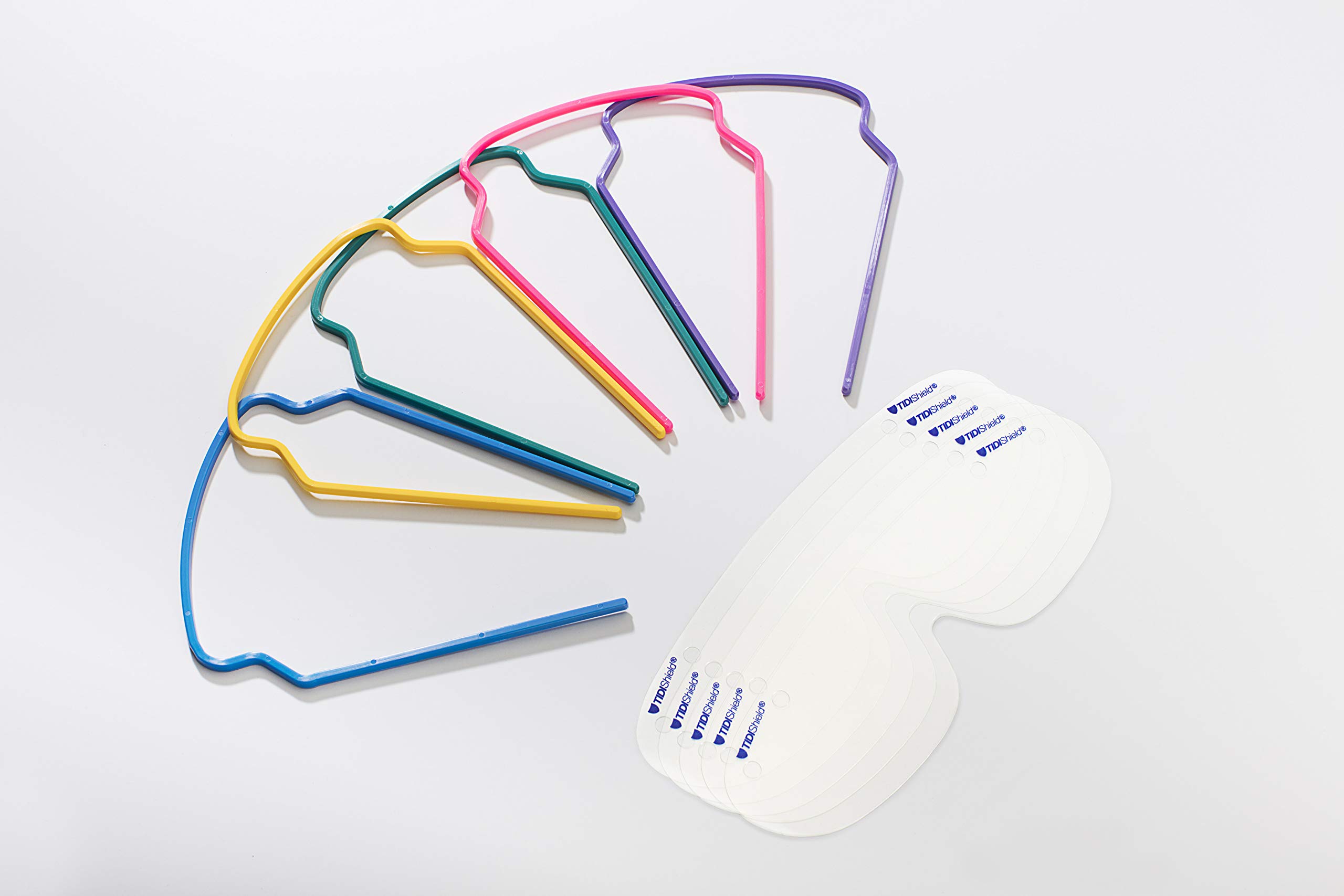 TIDIShield Assemble 'n Go Eye Shield Frames (Case of 100) - Compatible with 9210-100 Lenses - Protective Safety Eyewear PPE for Medical, Dental & Clinic Use - Pharmacy & Homecare Essential (9211-100) - Ideal for Healthcare Professionals & Infection Control