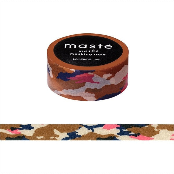 Japanese Washi Tape with Camel Camouflage Pattern - Multi Line Masking Tape for Scrapbooking, Bullet Journaling, and DIY Crafts