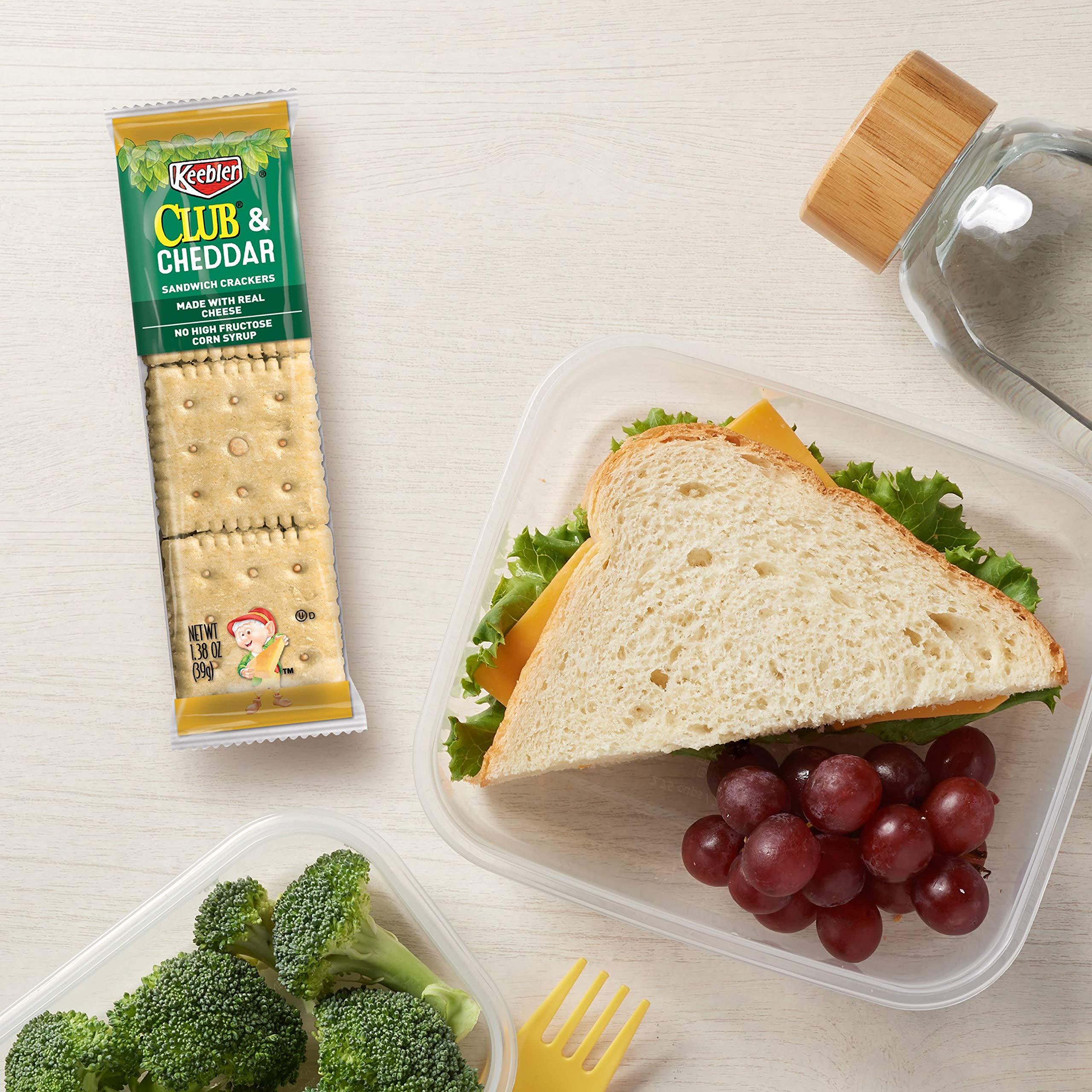 Kellogg's Bulk Snack Box - 40 Bags Cheez-It White Cheddar Cheese Crackers & 45 Bags Keebler Sandwich Crackers Variety Pack | Perfect for Office Snacks, School Lunches, and Party Platters