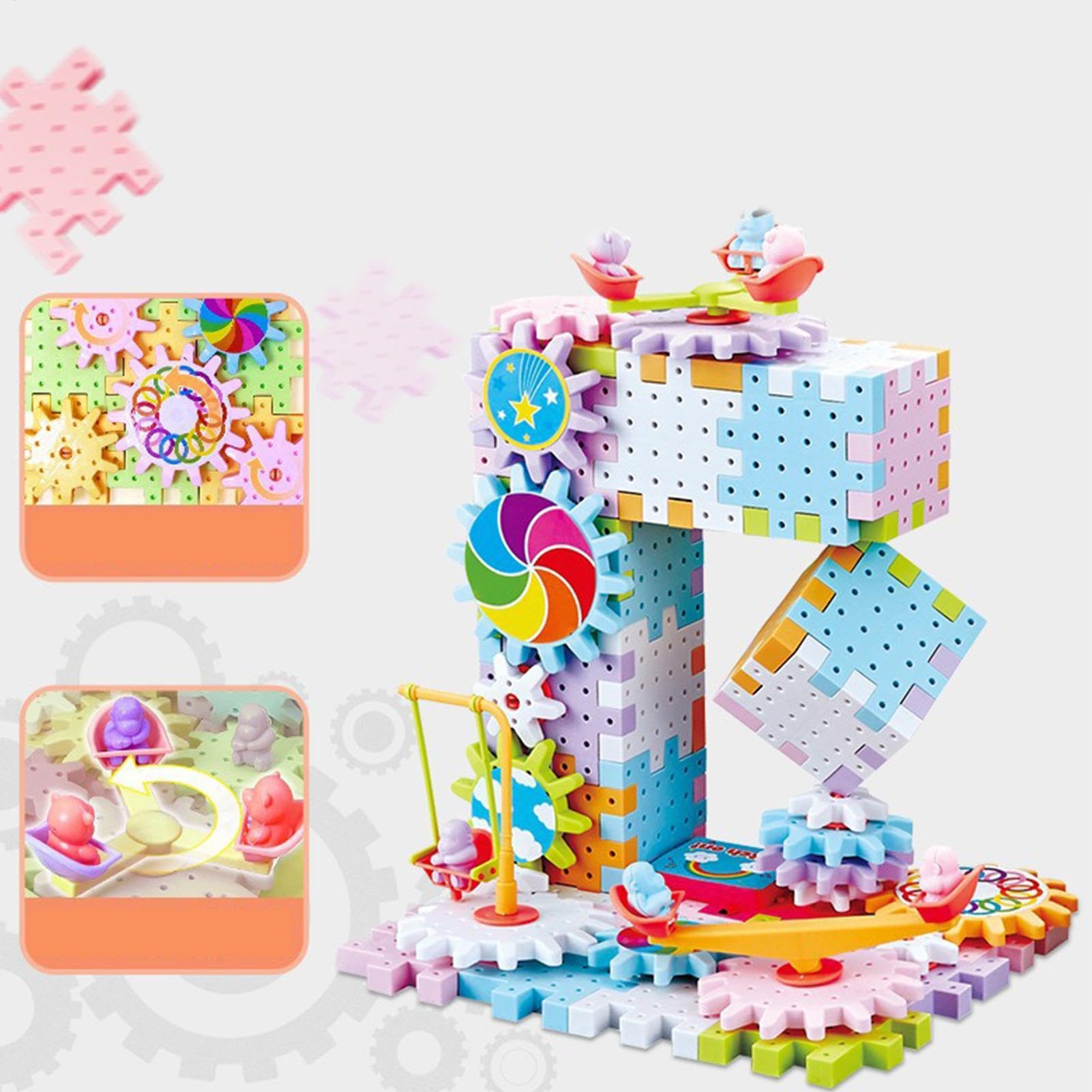 Upgrade Gear Building Blocks Set - 83-263 Pieces STEM Construction Toy Kit with Electric Tools, Educational Building Blocks for Kids Ages 3+, Perfect for Home, School, and Creative Play