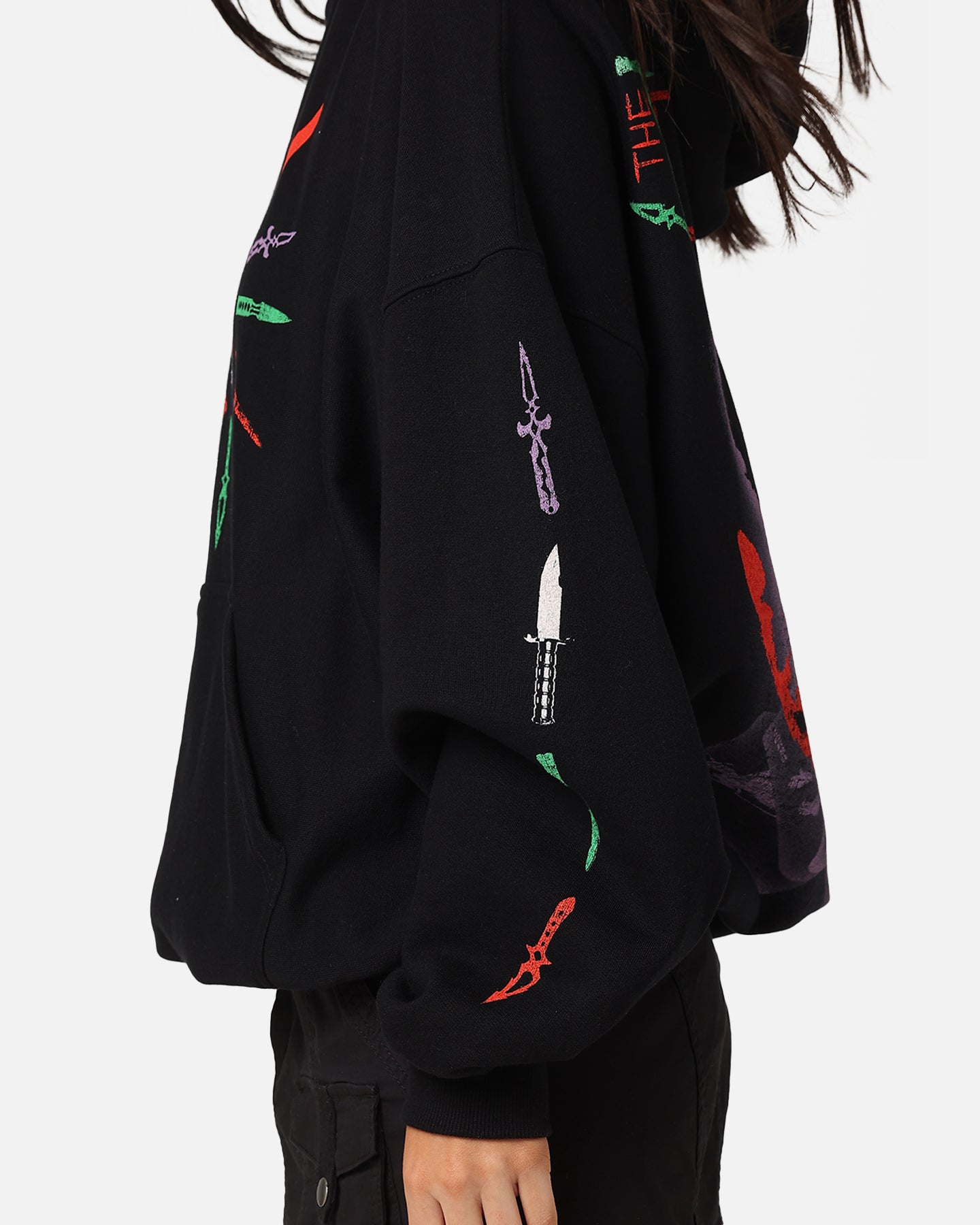 Premium DC Batman The Joker Scars Hoodie - American Thrift Black Sweatshirt for Cosplay, Halloween & Comic Con