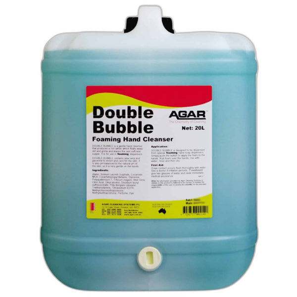 Natural Agar Double Bubble Foaming Hand Wash - Gentle Moisturizing & Antibacterial - Perfect for Kitchen, Bathroom & Office Use