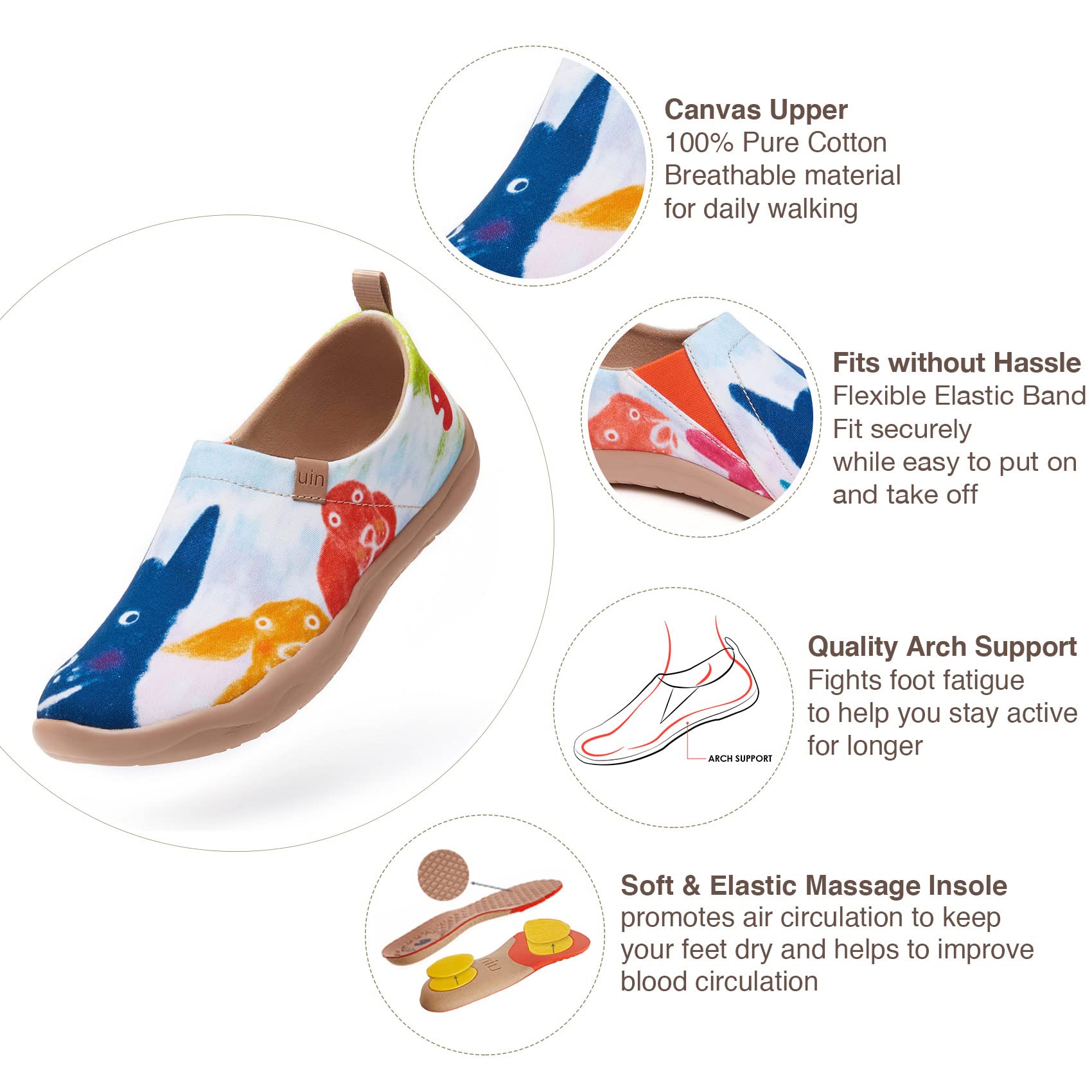 UIN Women's Fashion Sneakers & Loafers - Comfortable Casual Walking Shoes for Women - Perfect for Work, Travel & Everyday Wear