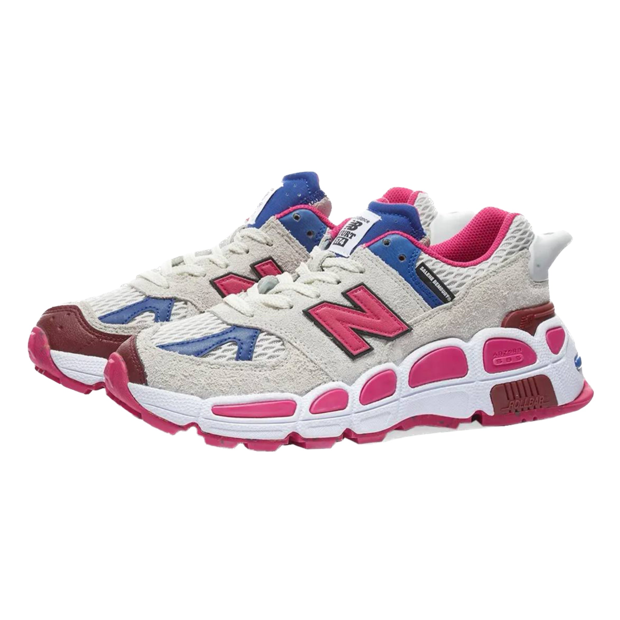 New Balance 574 YURT Salehe Bembury Sneakers - Men's Running Shoes White Pink - Comfortable Workwear & University Style for Casual Wear & Outdoor Activities