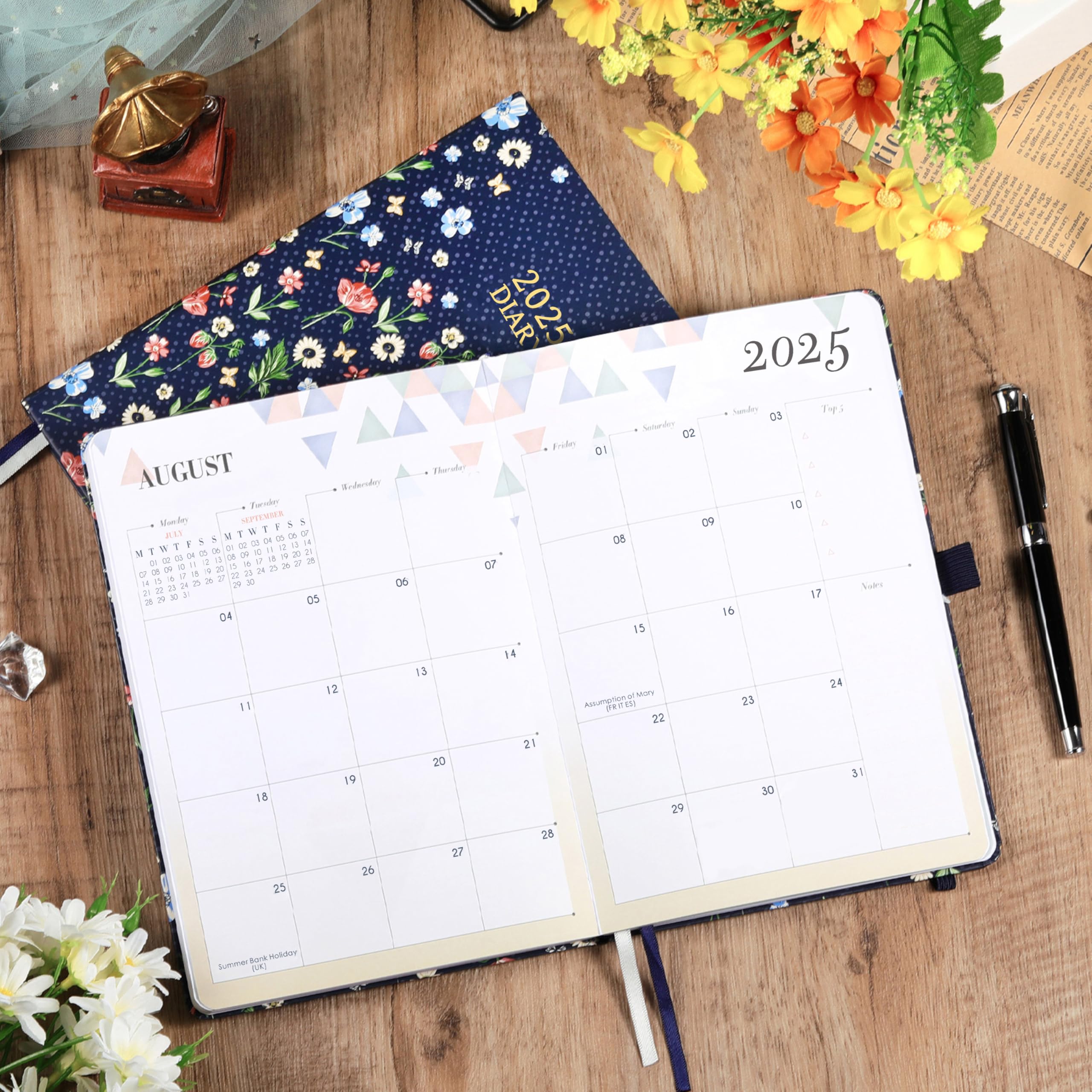 2025-2026 Academic Planner - A5 Weekly Planner with Hard Cover, Pen Loop & Back Pocket (August 2025-July 2026, 8.4