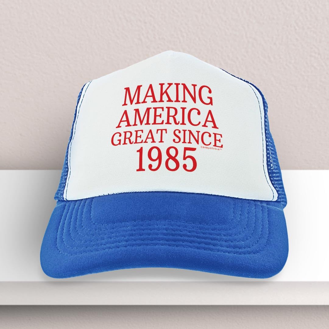 ThisWear 40th Birthday MAGA Trucker Hat - Making America Great Since 1983 Snapback Cap for Men & Women | Perfect for 40th Birthday Parties, Political Events & Patriotic Celebrations