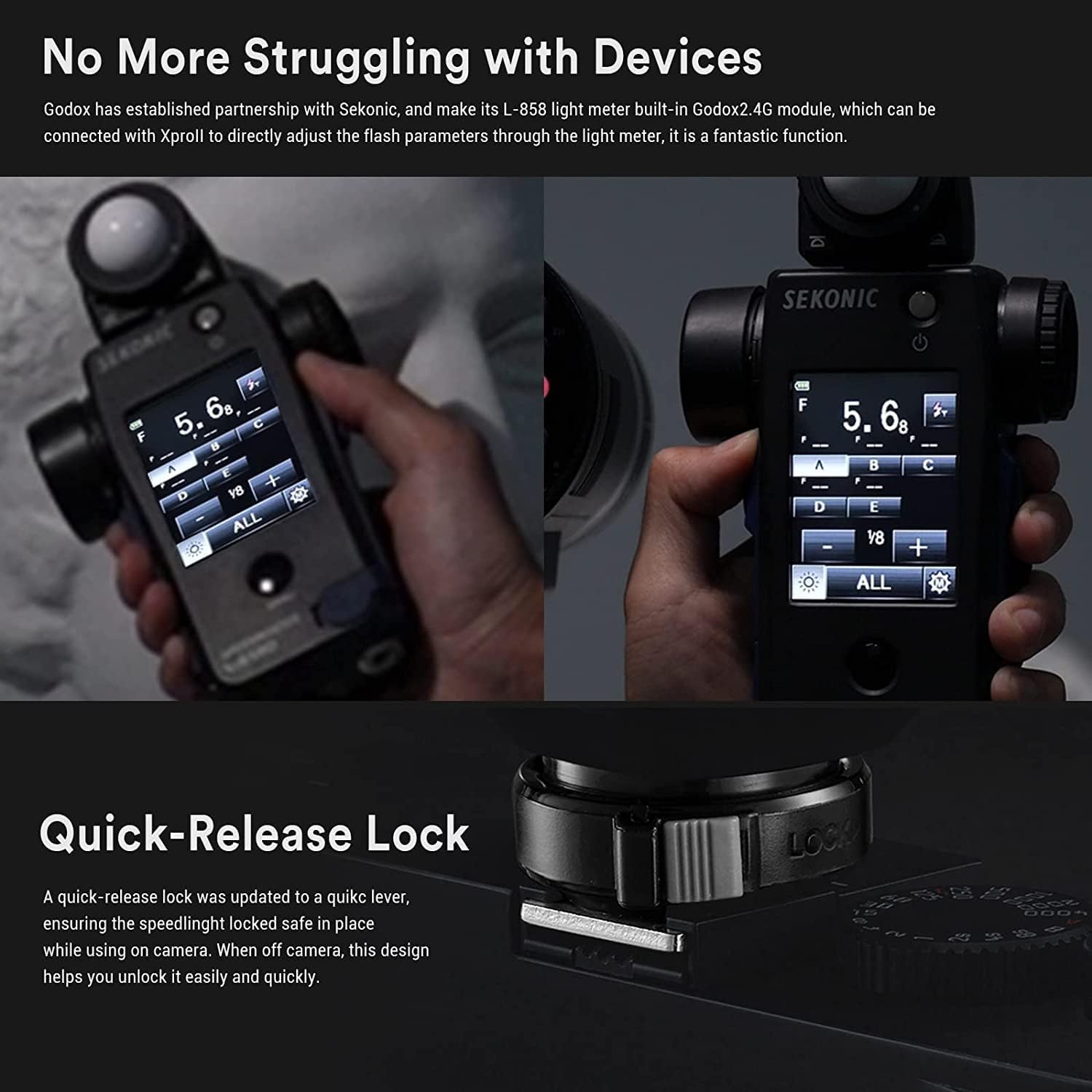 Godox XProII-C TTL Wireless Flash Trigger for Canon Cameras - 2.4G HSS up to 1/8000s, Bluetooth, TCM Conversion, Quick-Release Lock, 16 Groups & 32 Channels - Perfect for Studio, Wedding & Outdoor Photography