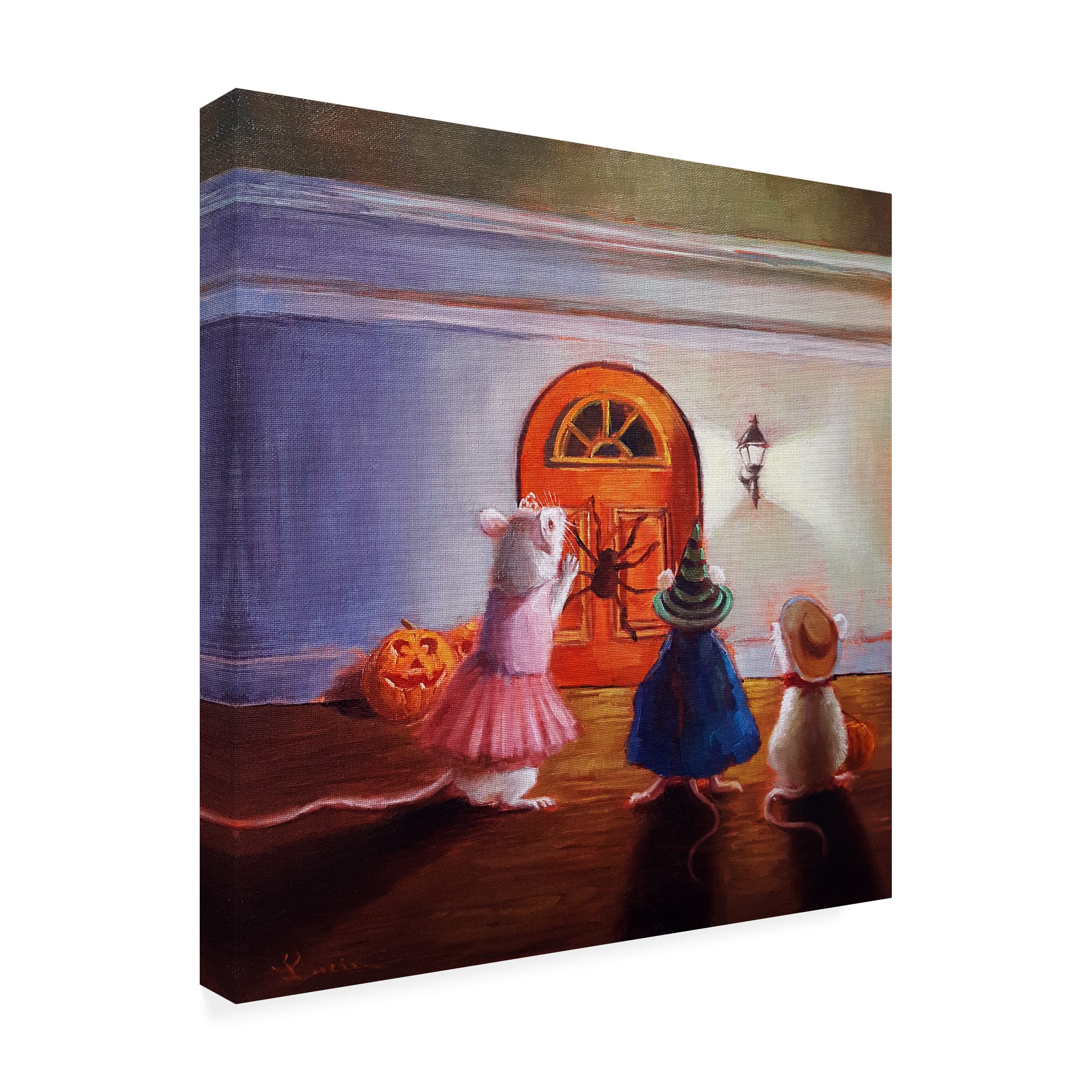 Lucia Heffernan 'After Hour Trick or Treat' Halloween Canvas Wall Art - Spooky Decor for Living Room, Bedroom & Office