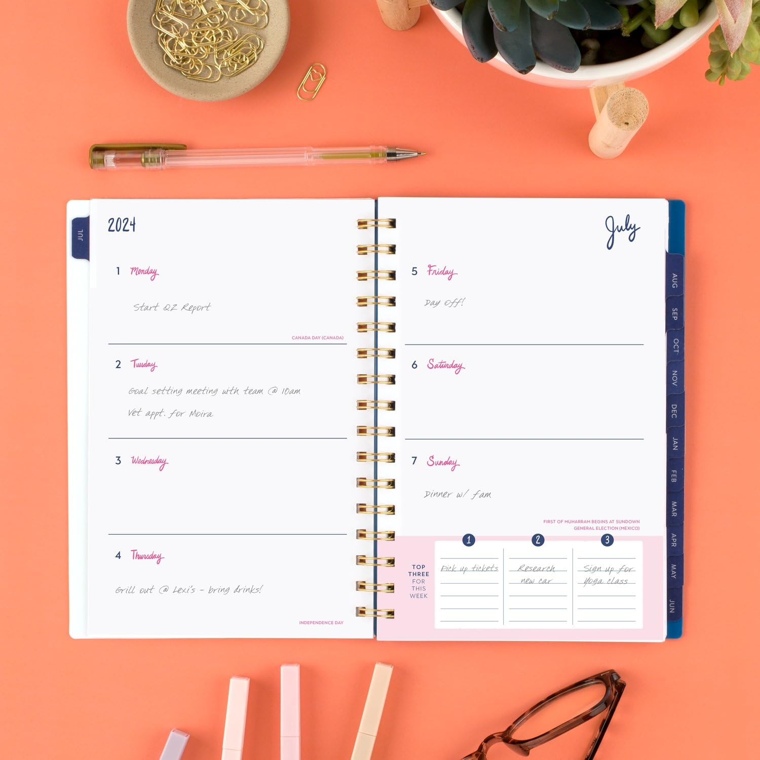 Cambridge Planner 2024-2025 Academic Year - Weekly & Monthly Organizer, 5.5