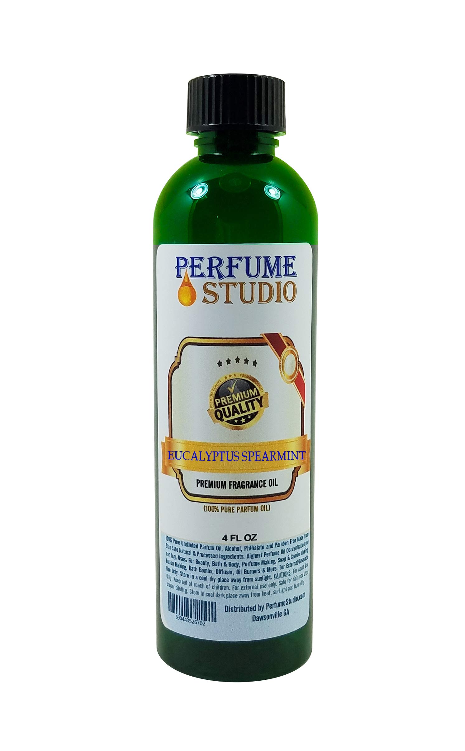 Premium Eucalyptus Spearmint Fragrance Oil - 100% Pure Undiluted Essential Oil for Soap Making, Candle Making, Lotion, Perfume, Bath Bombs & Diffusers (4oz) - Perfect for Aromatherapy, Home Spa & Relaxation