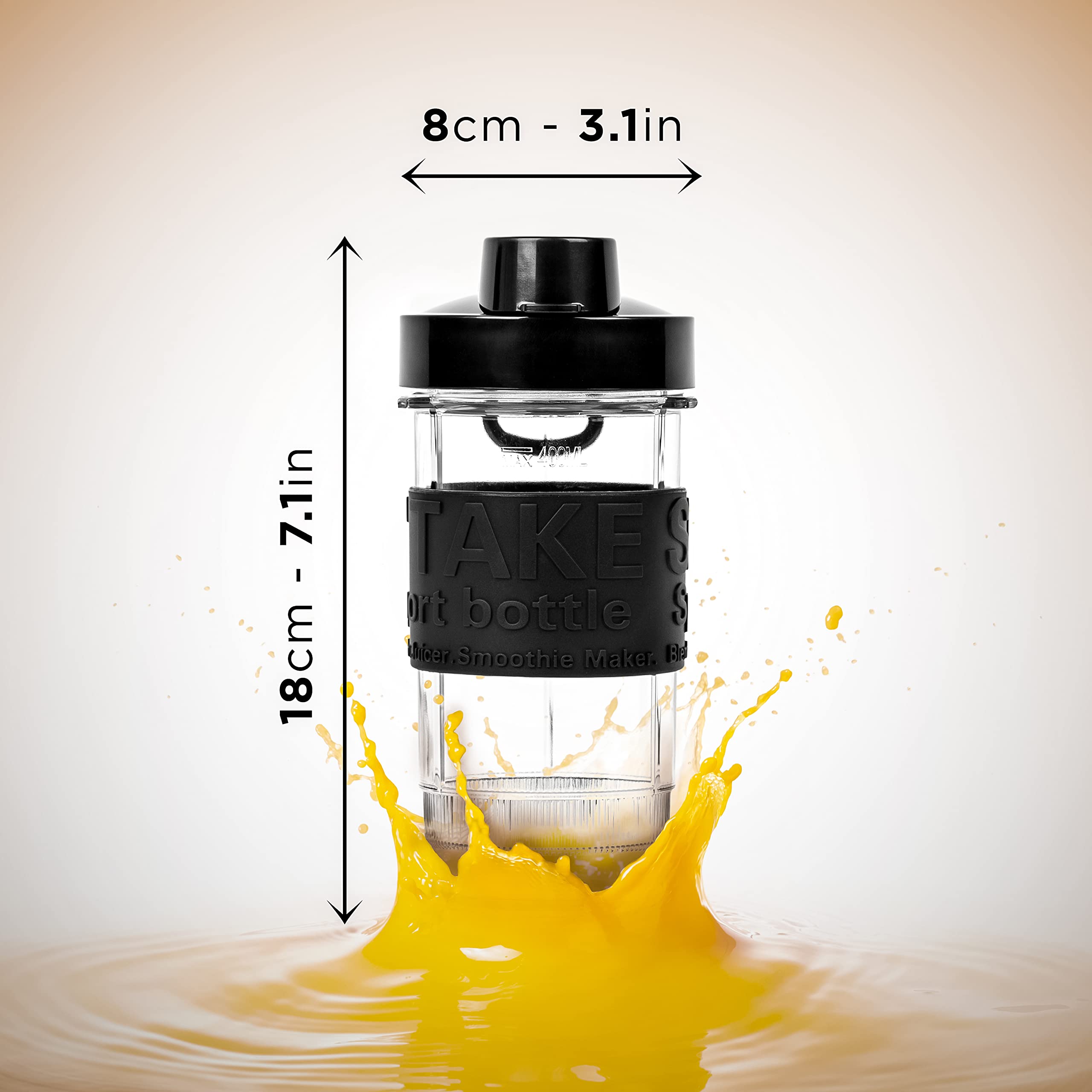 Duronic BL530 & BL540 Blender Replacement Bottle 400ml | BPA-Free Portable Blender Cup | Perfect for Smoothies, Protein Shakes | Camping, Gym, Travel, Hiking Accessory